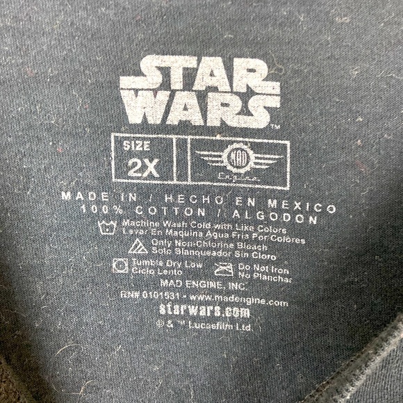 STAR WARS The Force Awakens Graphic Tee Black 2XL - Picture 4 of 5